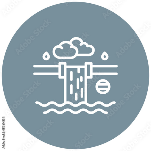 Overflowing Drainage Vector Icon