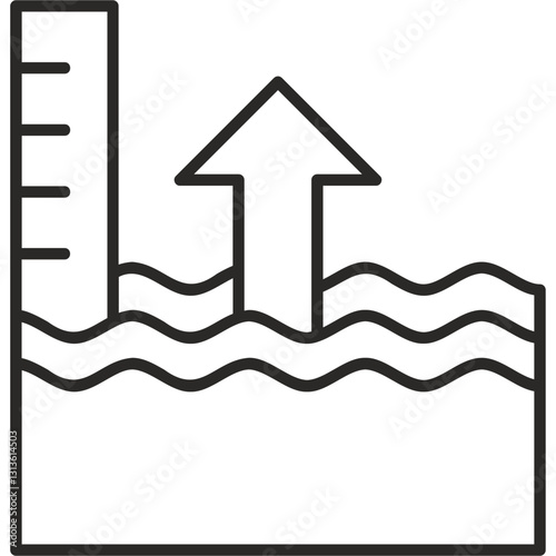 Rising Sea Level Icon