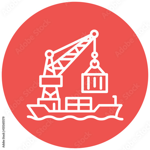 Quay Crane Vector Icon