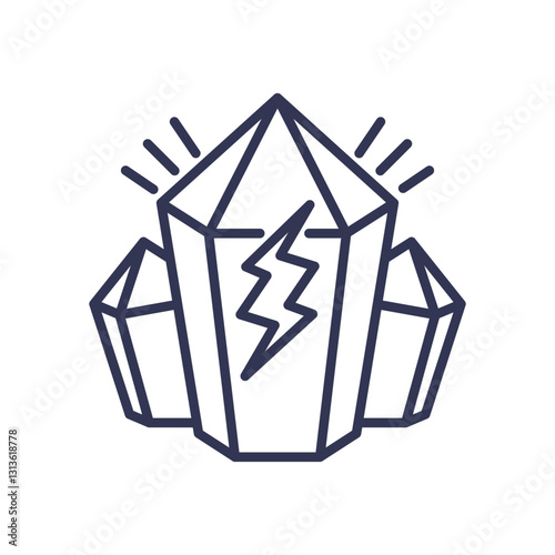Illustration of geometric crystals symbolizing purity and refinement.