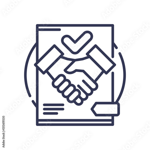 Handshake over a document symbolizes trust and agreement.
