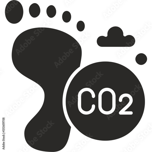 Carbon Footprint Icon