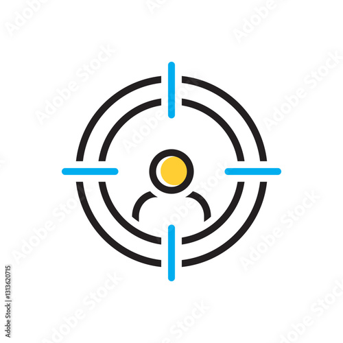 Multi color icon for head hunting