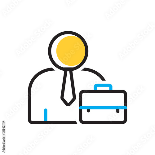 Multi color icon for employee