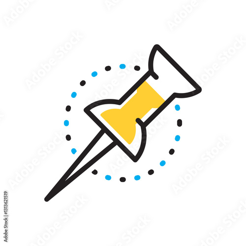 Multi color icon for location pin