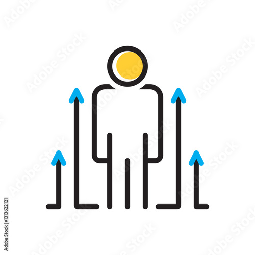 Multi color icon for personal development