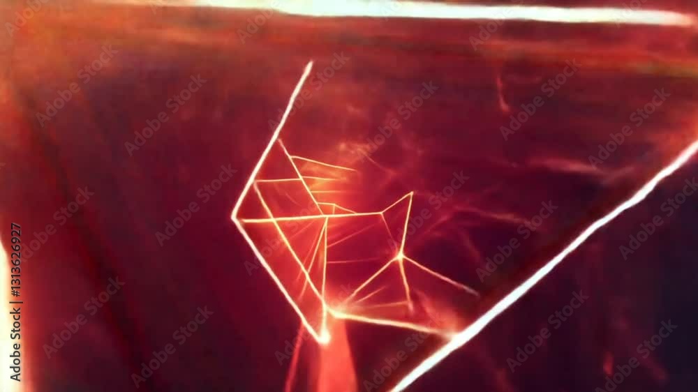 Rote digitale Hexagonmuster