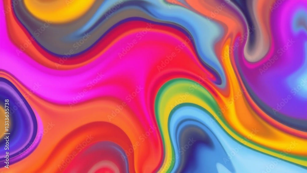 Fototapeta premium Vibrant Abstract Swirl Art with Multicolored Fluid Patterns