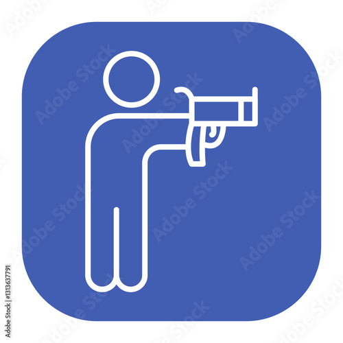 Shooting in standing position Icon