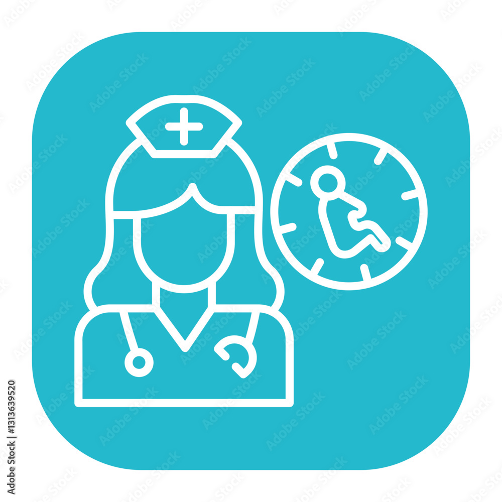 Delivery Nurse Midwife Icon Delivery Nurse Midwife Icon