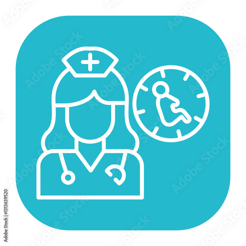 Delivery Nurse Midwife Icon