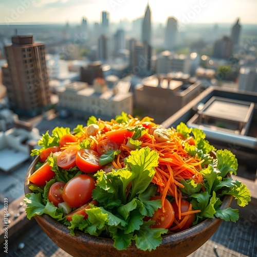 Un plato de ensalada saludable