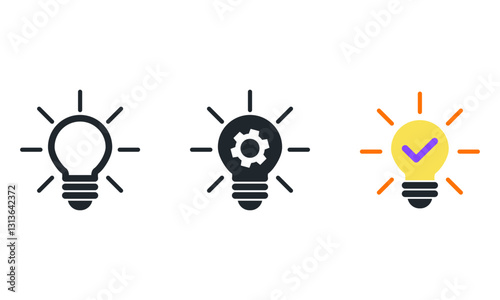 Creative Business Idea Illustration – Lightbulb Innovation Concept