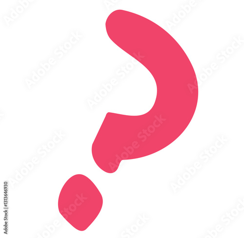 Question mark doodle hand drawn cartoon comic humor element graphic illustration simple