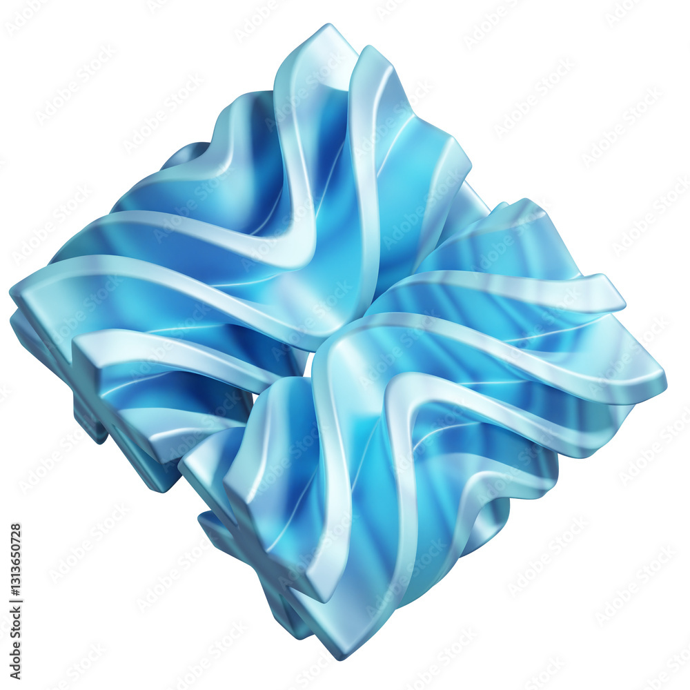 Fototapeta premium Holographic Shapes 3D Illustration