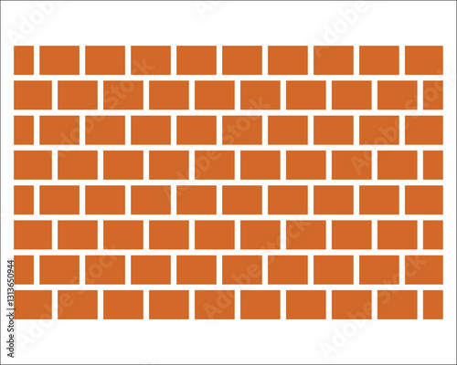 Brown brick wall. background pattern vector illustration.