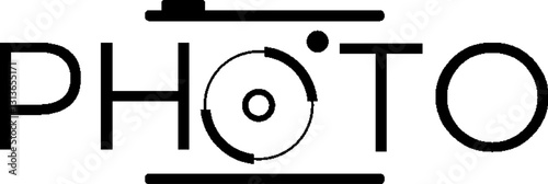 camera logo with additional fonts
