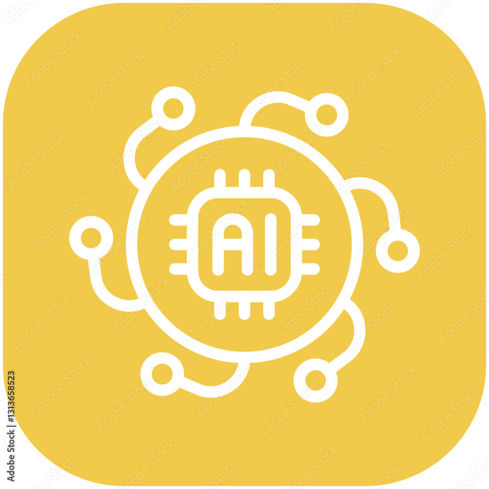 Obraz premium Artificial Intelligence Icon