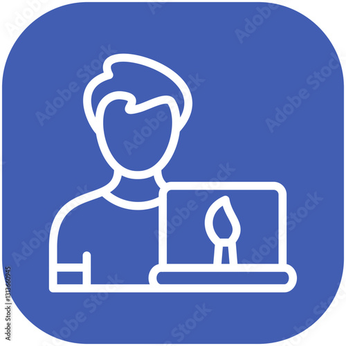 Web Designer Male Icon