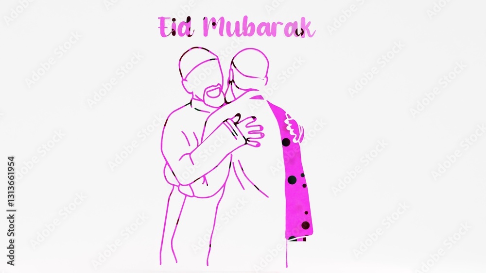 Celebrate Eid Mubarak with this touching image of two Muslim brothers hugging on Eid Day. A perfect symbol of love, faith, and unity. Ideal for Eid celebrations, family bonds, and Islamic holiday proj Celebrate Eid Mubarak with this touching image of two Muslim brothers hugging on Eid Day. A perfect symbol of love, faith, and unity. Ideal for Eid celebrations, family bonds, and Islamic holiday proj