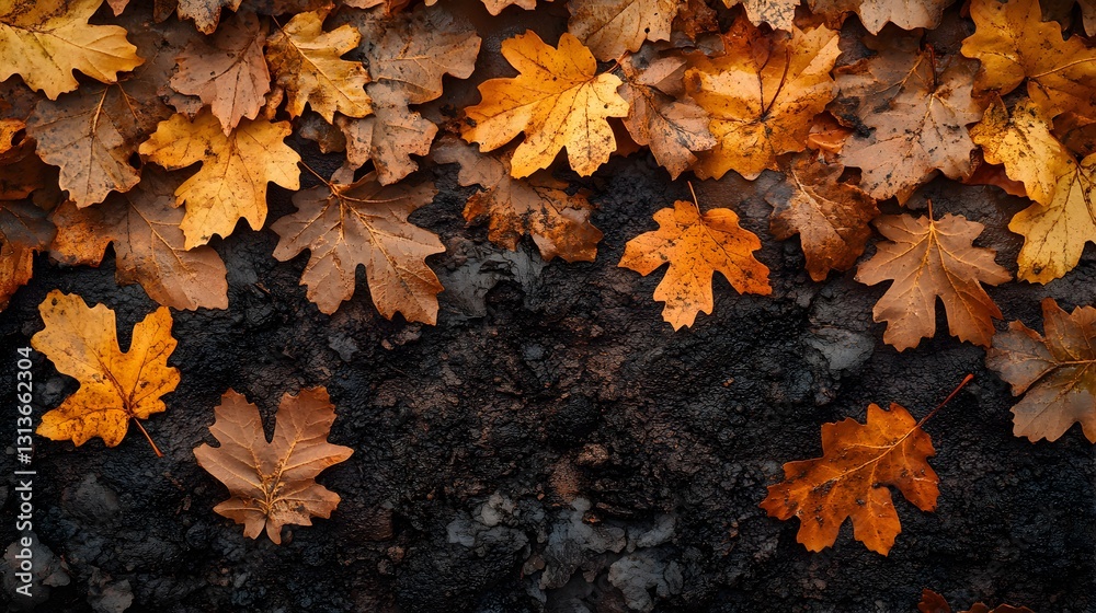 A beautiful collection of fallen leaves on the ground creating a rich tapestry of autumn colors and textures A beautiful collection of fallen leaves on the ground creating a rich tapestry of autumn colors and textures