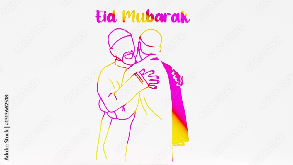 Celebrate Eid Mubarak with this touching image of two Muslim brothers hugging on Eid Day. A perfect symbol of love, faith, and unity. Ideal for Eid celebrations, family bonds, and Islamic holiday proj Celebrate Eid Mubarak with this touching image of two Muslim brothers hugging on Eid Day. A perfect symbol of love, faith, and unity. Ideal for Eid celebrations, family bonds, and Islamic holiday proj