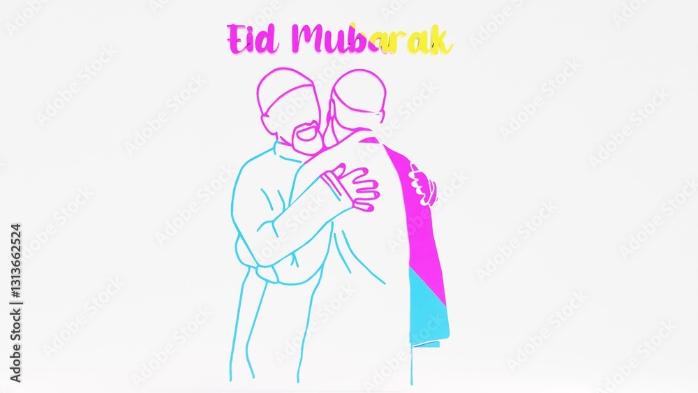 Celebrate Eid Mubarak with this touching image of two Muslim brothers hugging on Eid Day. A perfect symbol of love, faith, and unity. Ideal for Eid celebrations, family bonds, and Islamic holiday proj Celebrate Eid Mubarak with this touching image of two Muslim brothers hugging on Eid Day. A perfect symbol of love, faith, and unity. Ideal for Eid celebrations, family bonds, and Islamic holiday proj