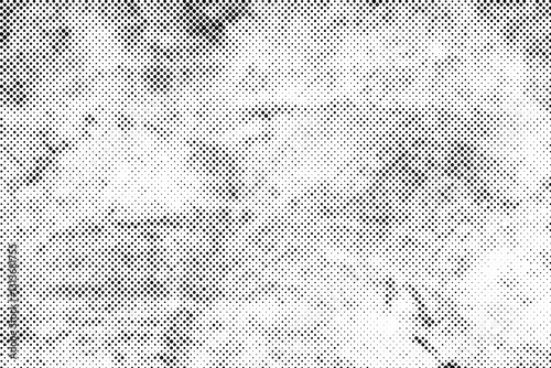Abstract overlay. Grunge halftone black dost pattern background.