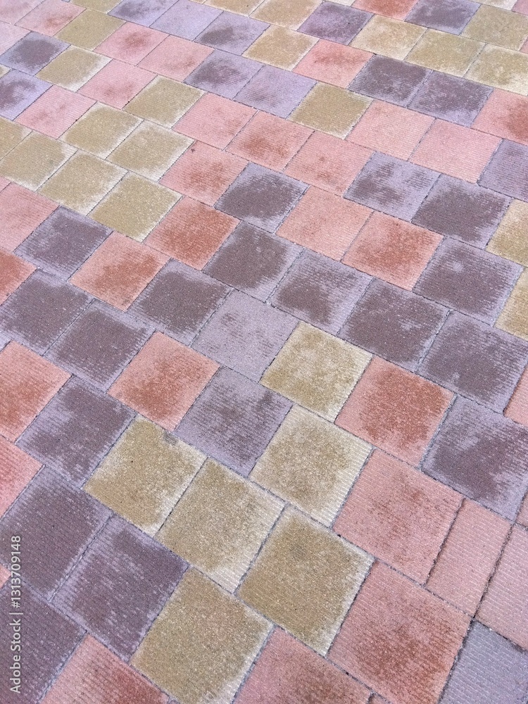 Φωτογραφία 早春の雨上がりの乾き始めた石畳の舗道風景