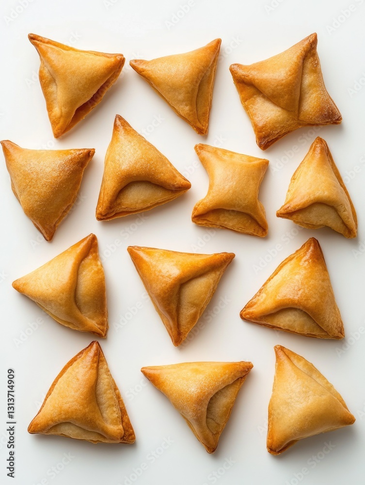 Sweet, triangular treats in a row. Sweet, triangular treats in a row.