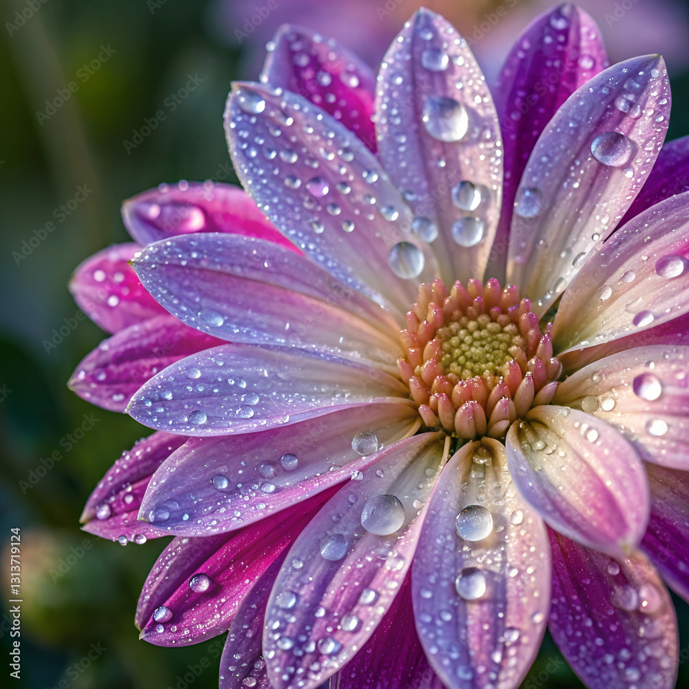 pink flower with dew drops pink flower with dew drops