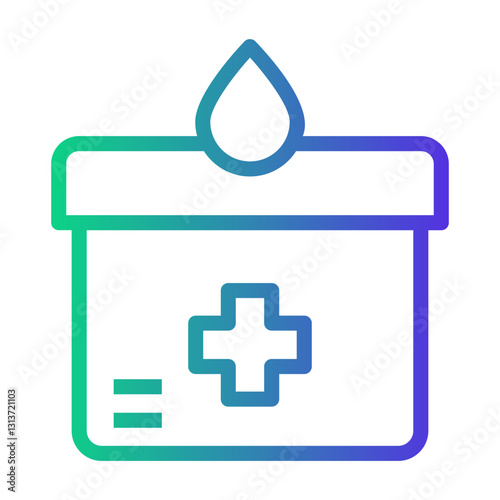 blood box Line Gradient Icon