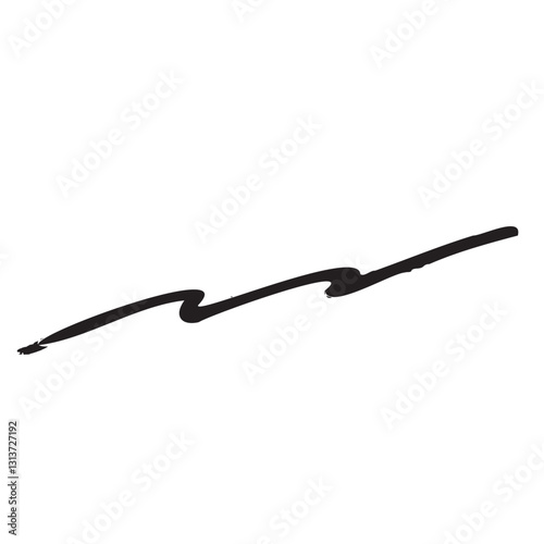 モノクロのアンダーライン　ざらざらな手書きシンプルな線