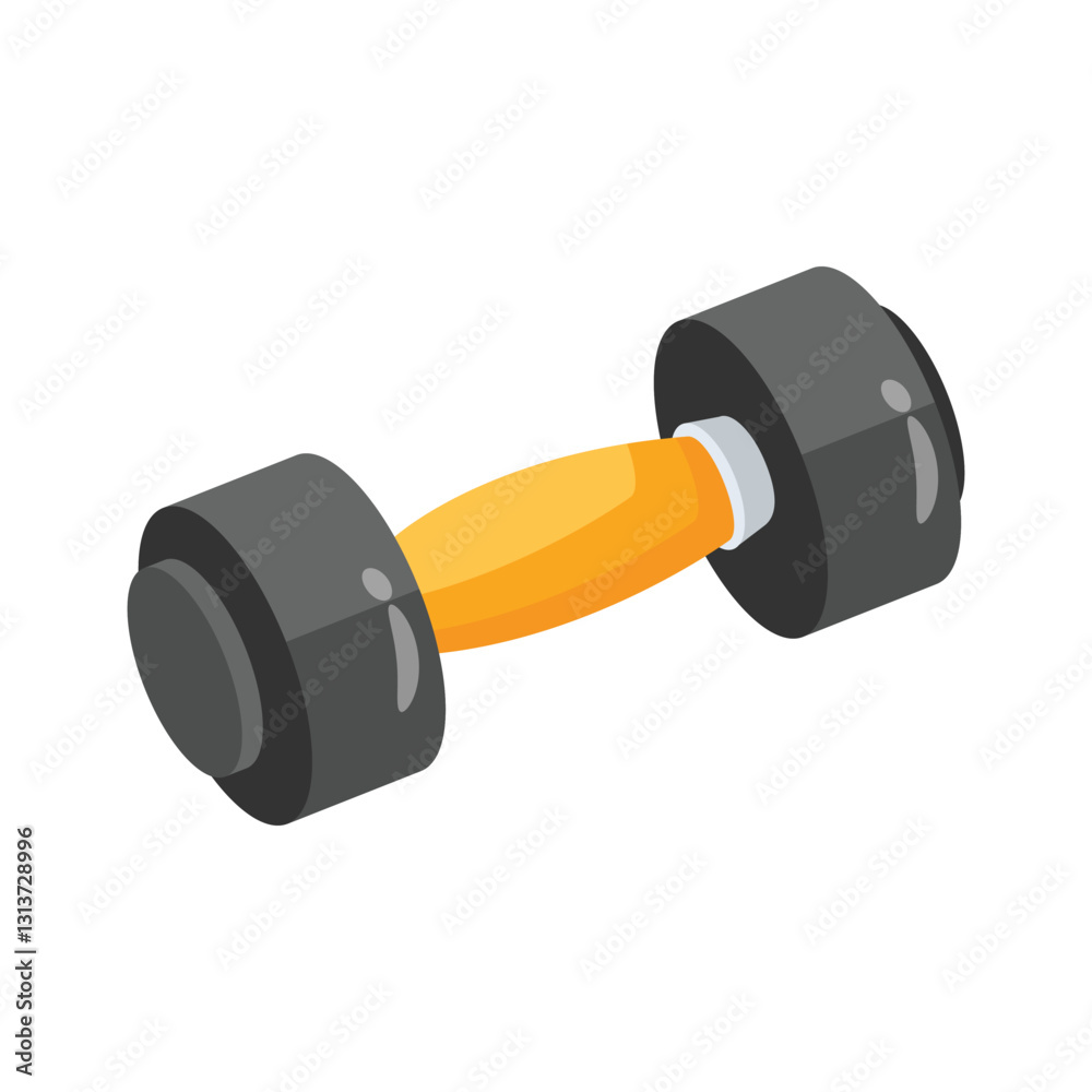 Ready to use 3d style icon of workout dumbbell Ready to use 3d style icon of workout dumbbell