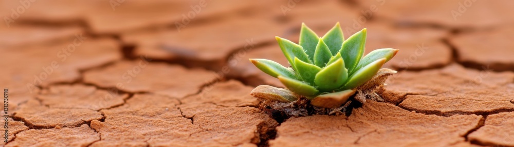 Φωτογραφία Witness the tenacious spirit of life as a struggling plant takes root in a lifel