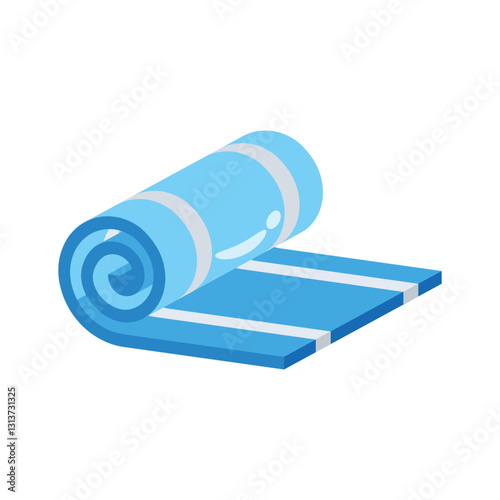 A well crafted 3d style icon of yoga mat