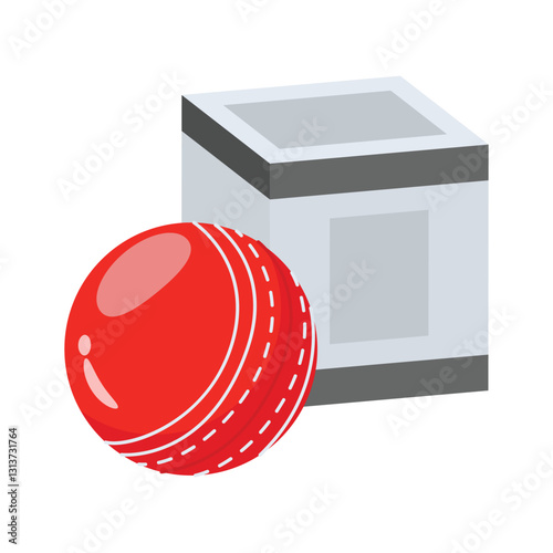 Check this 3d style icon of cricket ball