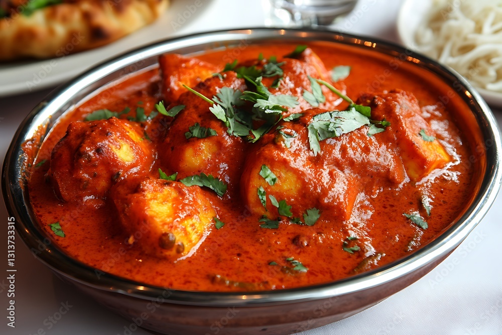 Delicious Butter Chicken in a Traditional Bowl Delicious Butter Chicken in a Traditional Bowl