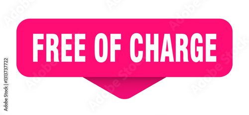 free of charge sticker. free of charge sign on transparent background