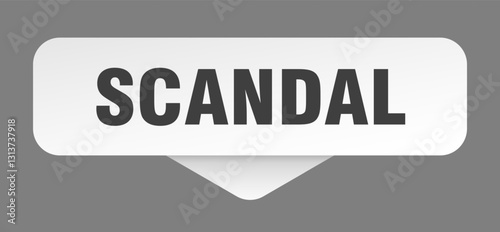 scandal sticker. scandal sign isolated on gray background