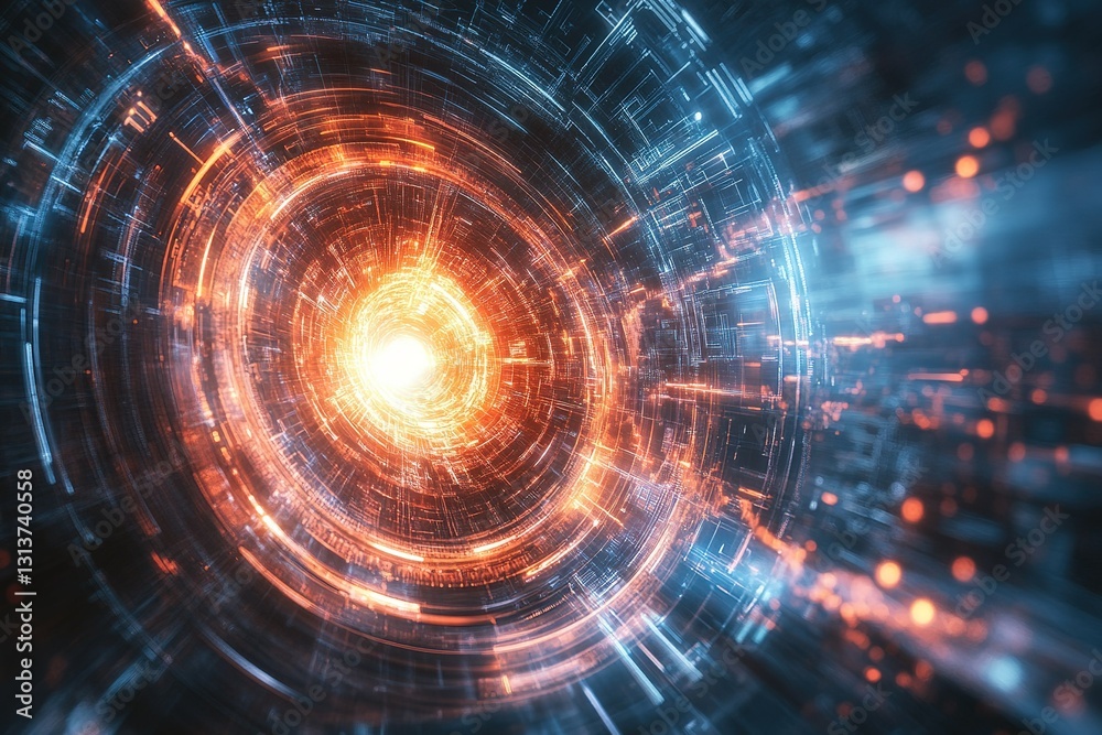 A next-gen fusion energy plant harnessing limitless power, scientists monitoring plasma reactions on advanced digital dashboards A next-gen fusion energy plant harnessing limitless power, scientists monitoring plasma reactions on advanced digital dashboards