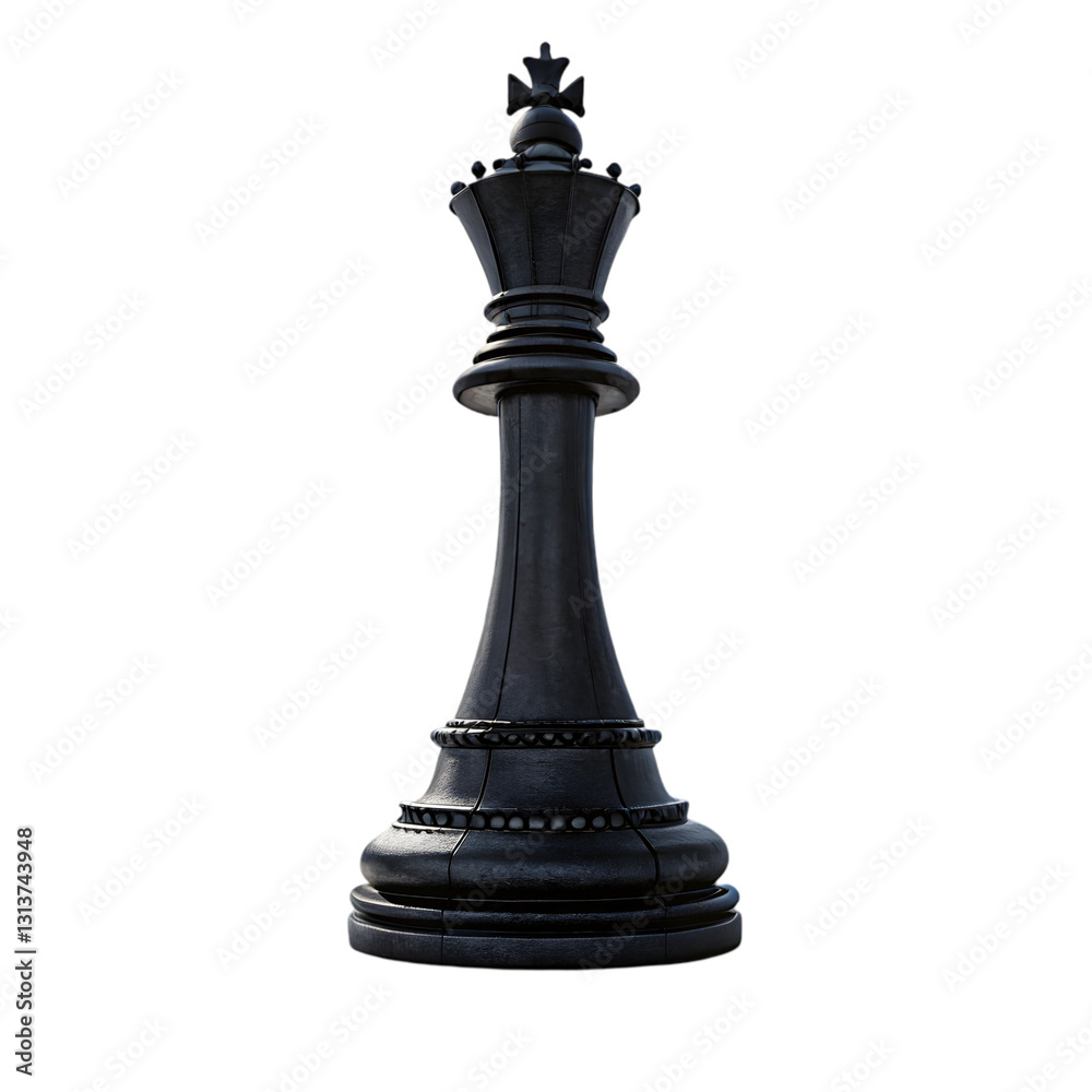 Black Queen Chess Piece: 3D Render on transparent background Black Queen Chess Piece: 3D Render on transparent background