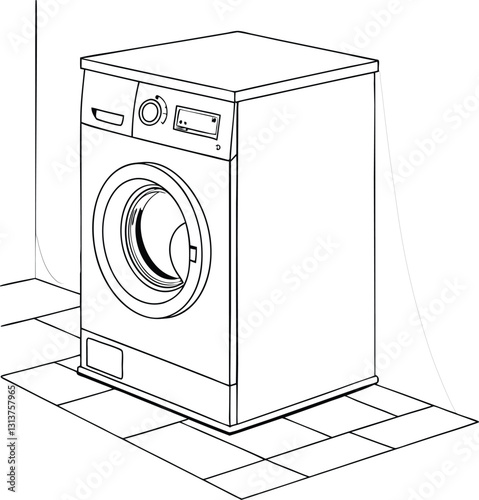 washing machine vector