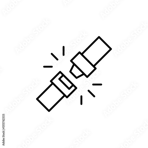 seatbelt line icon