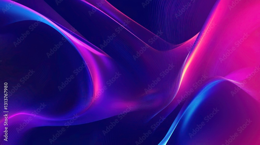 Abstract wave illustration with vibrant purple and magenta color scheme Abstract wave illustration with vibrant purple and magenta color scheme