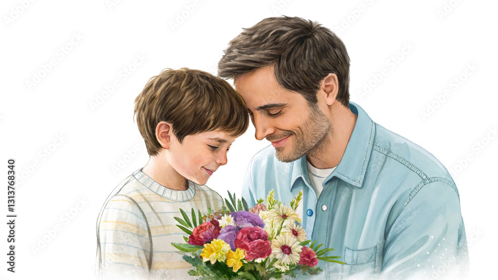 father and son, father's day concept father and son, father's day concept