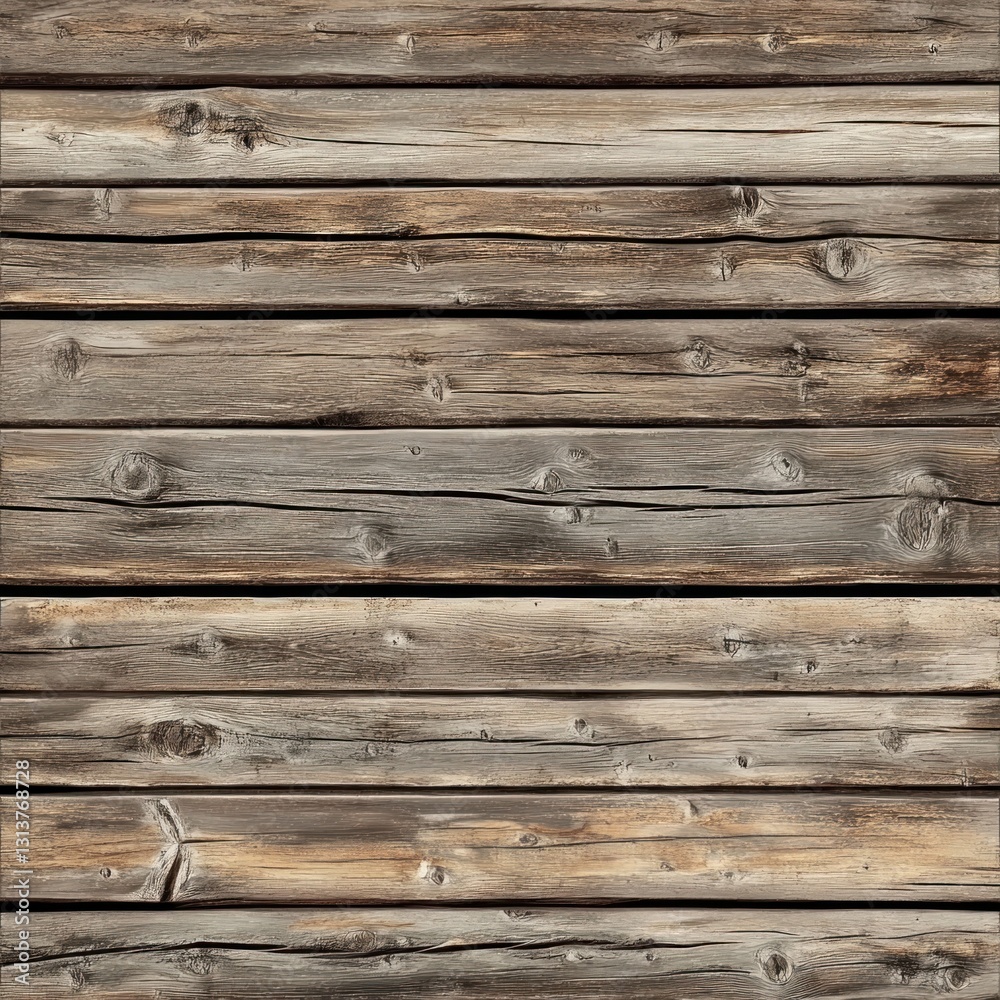 Fototapeta premium Rustic weathered brown wood planks background texture.