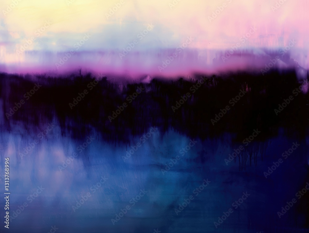 Fototapeta premium Abstract sunset in vibrant hues of purple and blue