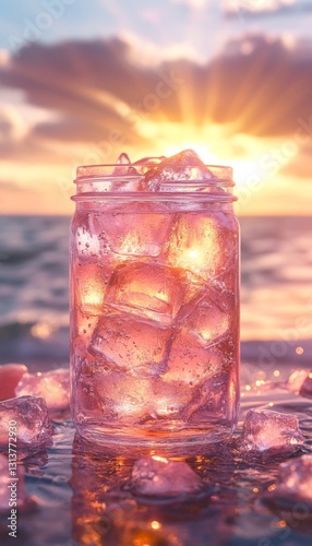 rose water in an artisan glass mason jar