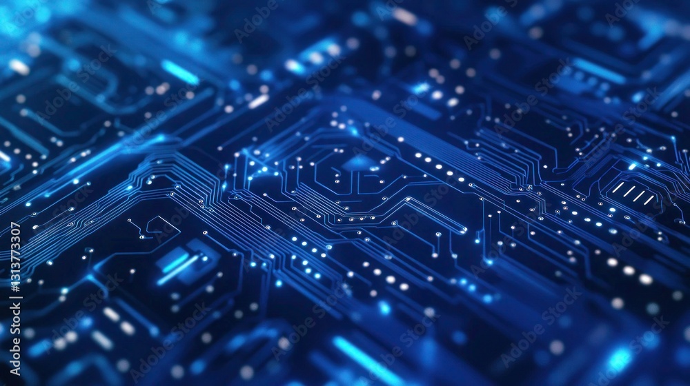 Advanced Futuristic Technology Circuit Board Abstract Illustration Concept Advanced Futuristic Technology Circuit Board Abstract Illustration Concept
